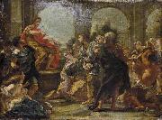 Giovanni Battista Gaulli Called Baccicio, Painting depicting historical episode between Scipio Africanus and Allucius